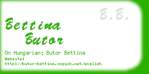 bettina butor business card